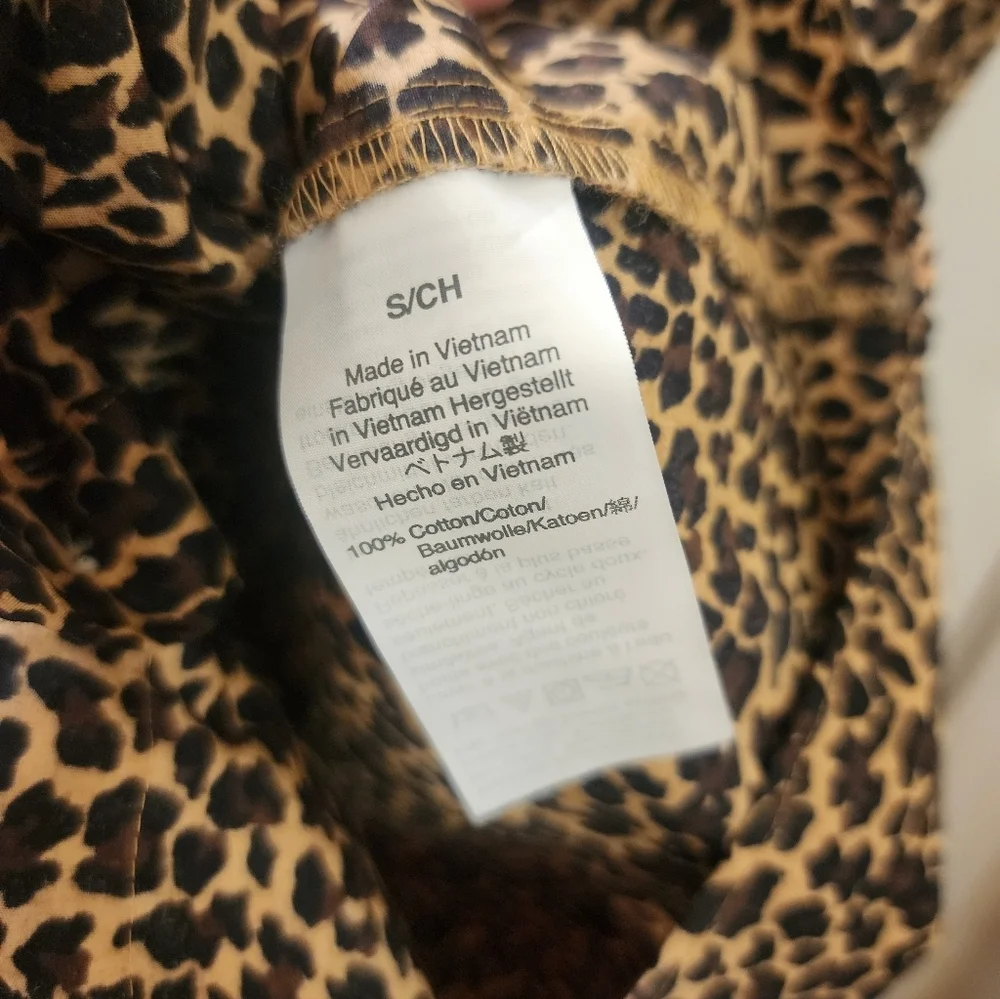 J.Crew Leopard Print Button Down Shirt | 100% Cotton | Small